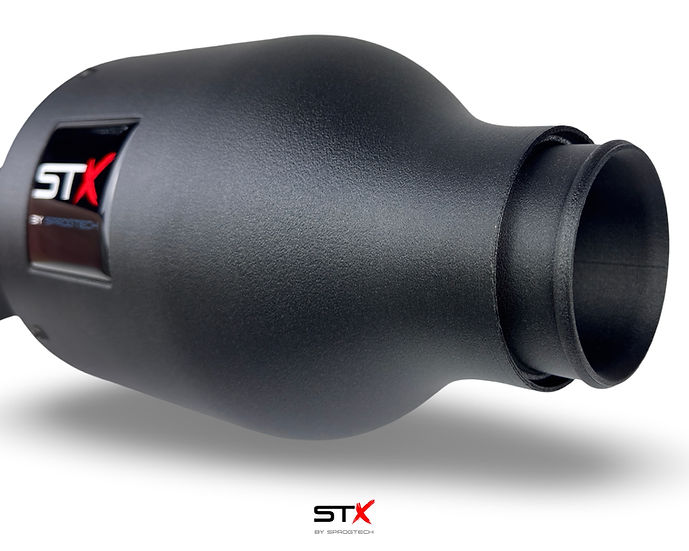 SprogTech ST-X AVY Cup Enclosed Intake Kit for VW Lupo 1.6 GTI, showing the black enclosed intake components and branding.