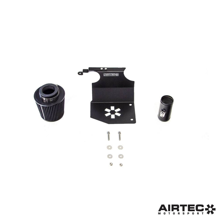 AIRTEC Motorsport induction kit for Fiesta Mk8 1.0 and ST-Line rear turbo, showing the intake components and tubing.