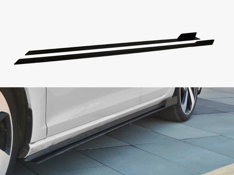 Maxton Design Racing Side Skirt Diffusers Volkswagen Golf GTI Mk7 Facelift - Wayside Performance 
