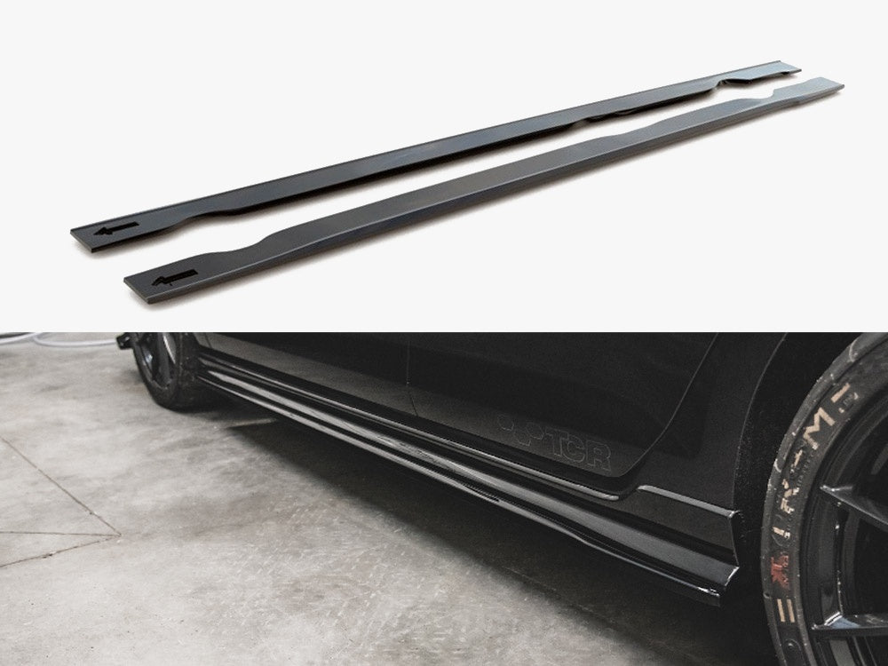Maxton Design Side Skirt Diffusers Volkswagen Golf GTI TCR Mk7 Facelift - Wayside Performance 