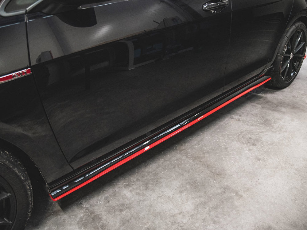 Maxton Design Side Skirt Diffusers Volkswagen Golf GTI TCR Mk7 Facelift - Wayside Performance 