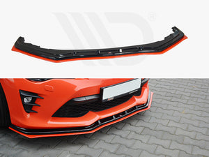 Front Splitter (Black & Red) V.4 Toyota Gt86 Facelift 2017-up - Wayside Performance 