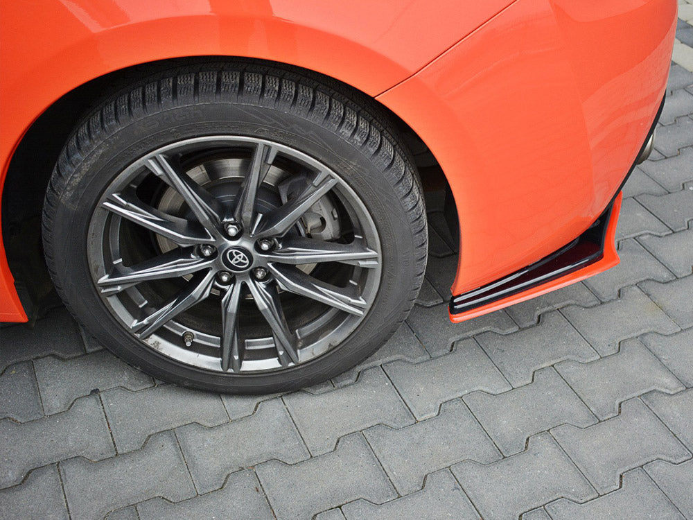 Rear Side Splitters (Black & Red) V.2 Toyota Gt86 Facelift (2017-up) - Wayside Performance 