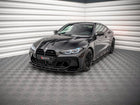 Maxton Design front splitter V.2 for BMW M4 G82 and G82 facelift, body styling accessory, black aerodynamic car part.