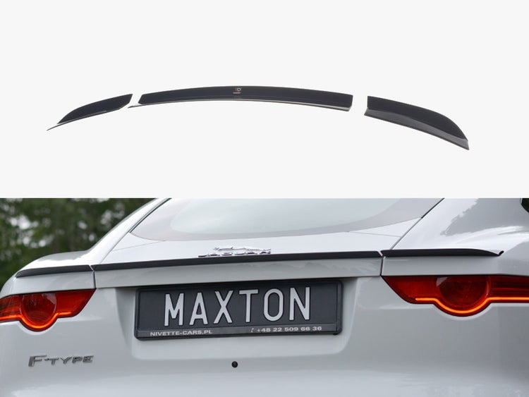 Maxton Design Jaguar F-Type spoiler CAP in body and styling, featuring sleek aerodynamic design and high-quality finish.