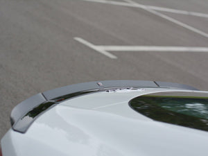 Maxton Design Jaguar F-Type spoiler body kit part in black, showcasing aerodynamic styling and sleek design details.
