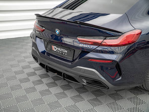 Maxton Design Street PRO rear diffuser for BMW 8 Series Gran Coupe M-Pack G16, body and styling upgrade, black aerodynamic design