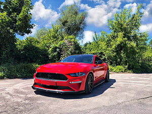Maxton Design Front Splitter Ford Mustang Mk6 Facelift (2018-) - Carbon Look - Wayside Performance 