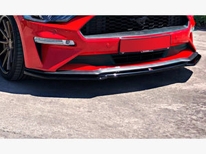 Maxton Design Front Splitter Ford Mustang Mk6 Facelift (2018-) - Carbon Look - Wayside Performance 