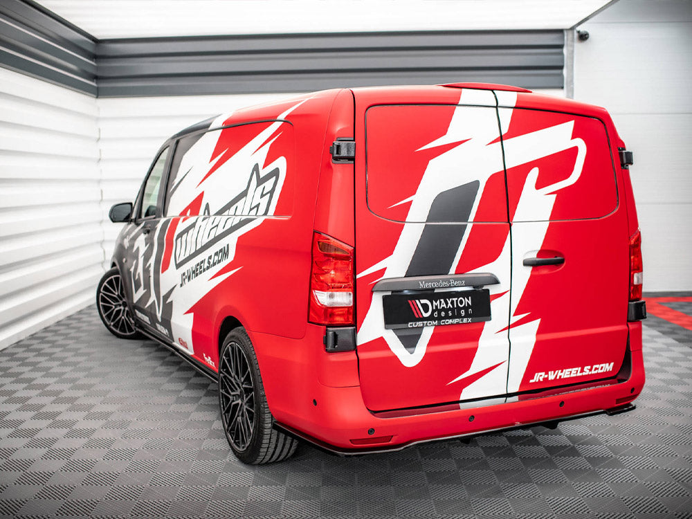 Maxton Design Rear Splitter (Vertical Bars) Mercedes Long / V Long W447 Facelift - Wayside Performance 