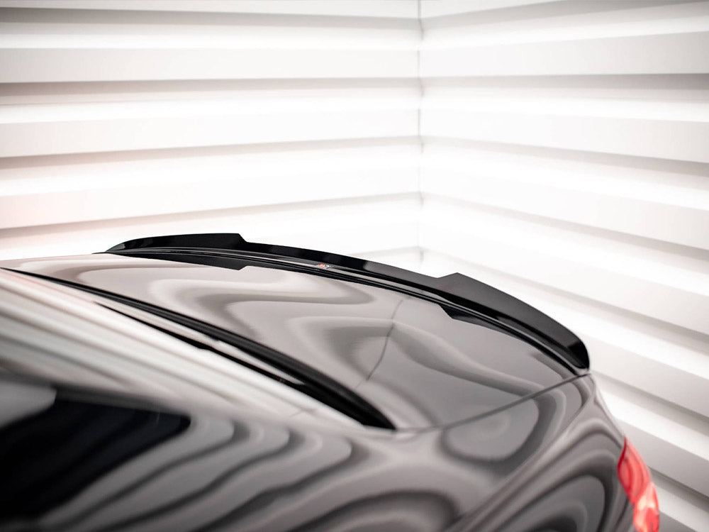 Maxton Design BMW 7 Series F01 M-Pack spoiler, black aerodynamic rear spoiler for sporty appearance and improved aerodynamics.