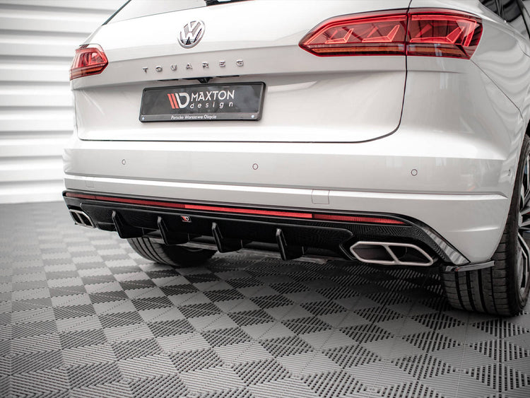 Volkswagen Touareg R-line Mk3 rear valance by Wayside Performance, showing sleek body styling part in black with integrated design