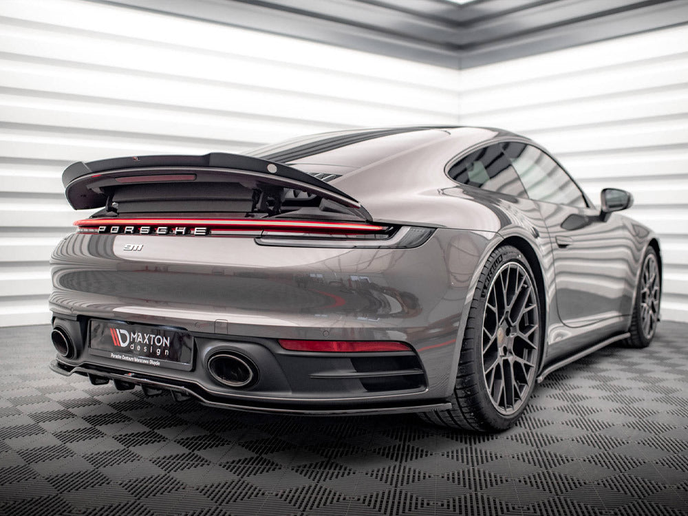 Maxton Design Central Rear Splitter (Vertical Bars) Porsche 911 Carrera 4S 992 (2019-)