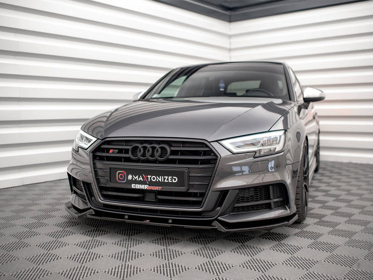 Maxton Design Front Splitter V.1 Audi S3 Sportback 8v Facelift - Wayside Performance 