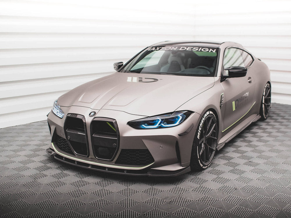 Maxton Design Carbon Fiber Front Splitter V.1 BMW M4 G82/M3 G80 - Wayside Performance 