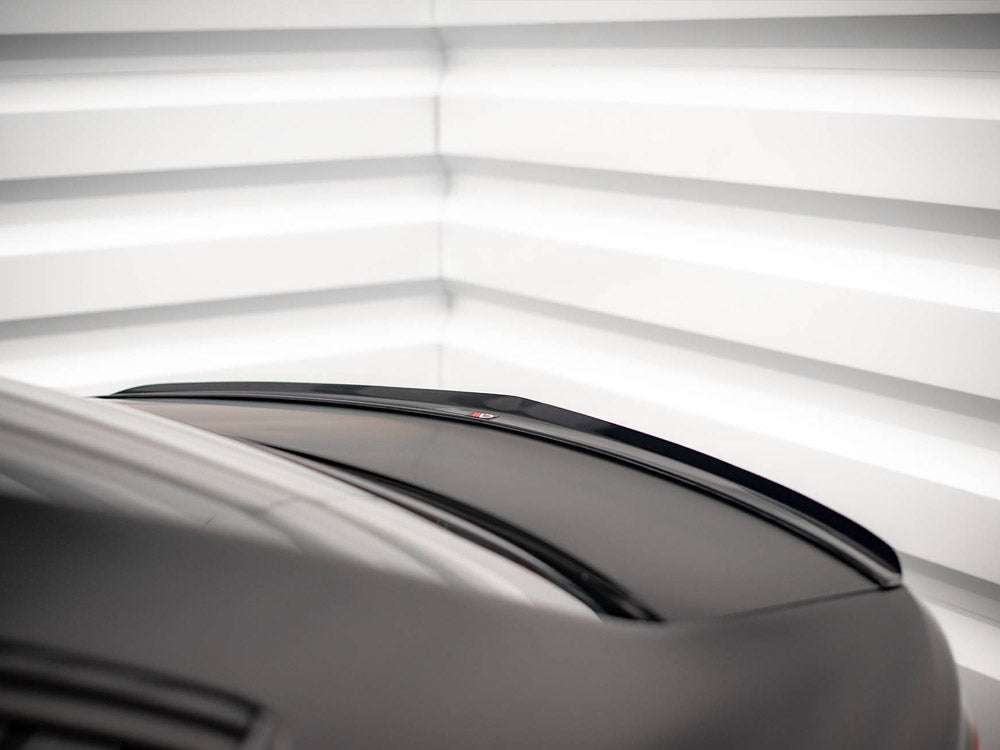 Maxton Design Mercedes-Benz C-Class coupe spoiler in carbon fiber finish, compatible with Standard and AMG-Line C204 models.