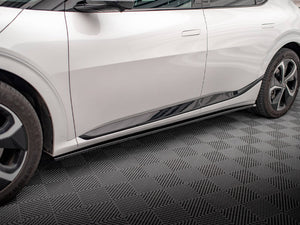 Maxton Design Kia EV6 GT-Line Mk1 side skirts and diffusers for body styling, showcasing sleek aerodynamic features.