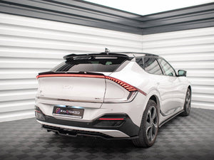 Maxton Design Kia EV6 GT-Line Mk1 lower spoiler cap in black, body styling component with aerodynamic design and brand logo visible.