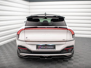 Maxton Design rear splitter with vertical bars for Kia EV6 GT-Line Mk1, made of durable body and styling material.