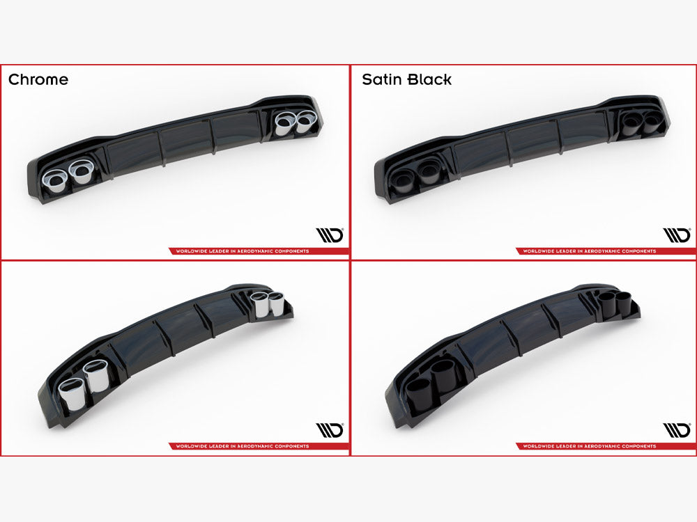 Rear Valance + Exhaust Ends Imitation Audi S6 / A6 S-Line C8 - Wayside Performance 