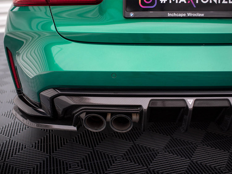 Carbon Fiber Rear Side Splitters Bmw M3 G80 - Wayside Performance 