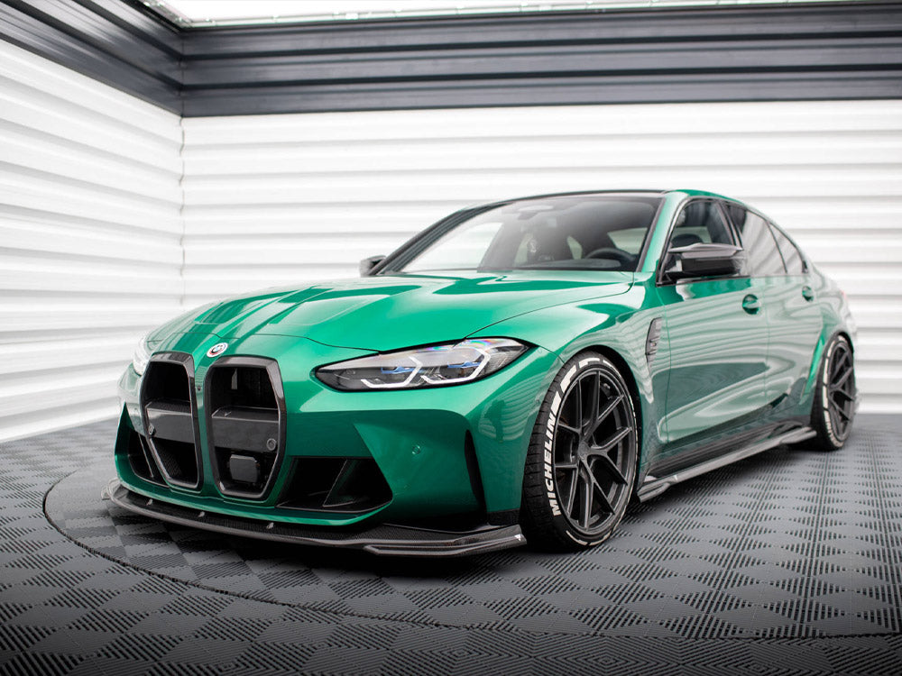 Maxton Design Carbon Fiber Front Splitter V.2 BMW M3 Sedan / Touring G80 / G81 - Wayside Performance 