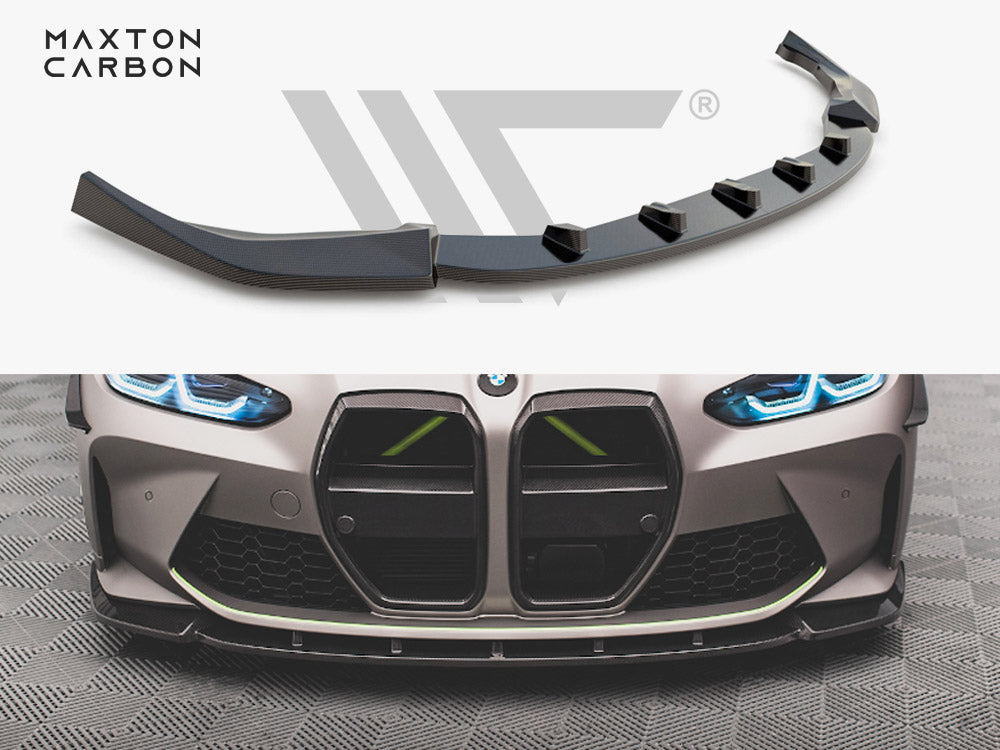 Maxton Design Carbon Fiber Front Splitter V.1 BMW M4 G82/M3 G80 - Wayside Performance 