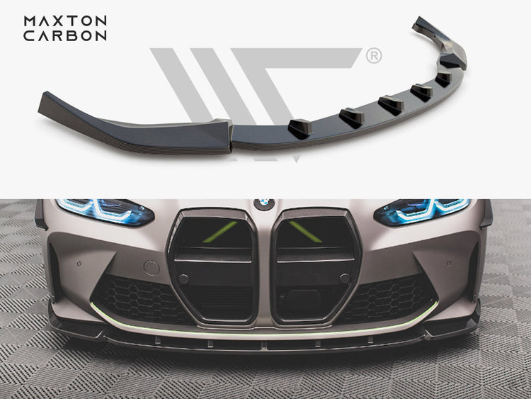 Maxton Design Carbon Fiber Front Splitter V.1 BMW M4 G82/M3 G80 - Wayside Performance 