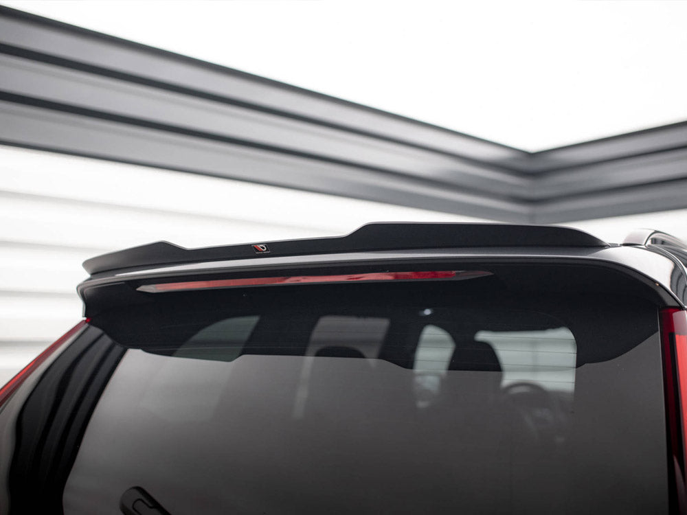 Maxton Design Volvo XC90 R-Design Mk2 spoiler, body styling part, shown in close-up with detailed aerodynamic features.