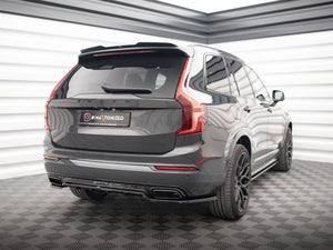 Maxton Design Volvo XC90 R-Design Mk2 spoiler in body and styling, featuring a sleek aerodynamic design on a white vehicle.