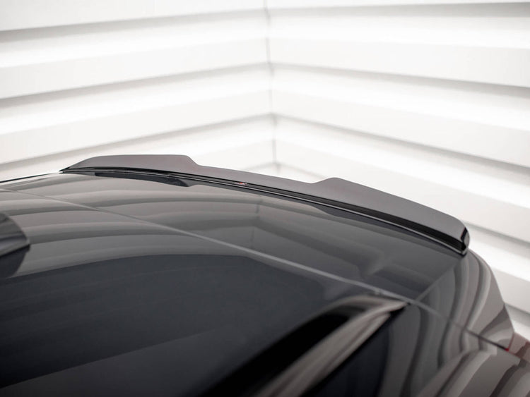 Maxton Design Volvo XC90 R-Design Mk2 spoiler in black, designed for body styling, shown mounted on the vehicle's rear.