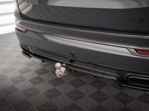 Maxton Design rear splitter with vertical bars for Volvo XC90 R-Design Mk2 and facelift, enhancing body styling details.