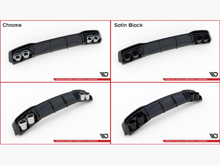 Maxton Design Rear Valance + Exhaust Ends Imitation Audi A7 S-Line C8 / S7 C8 / C8 Facelift / S7 Facelift - Wayside Performance 