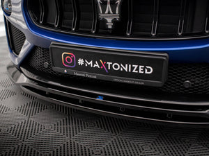 Maxton Design front splitter for Maserati Levante GTS and Trofeo Mk1, body and styling accessory, black aerodynamic car part