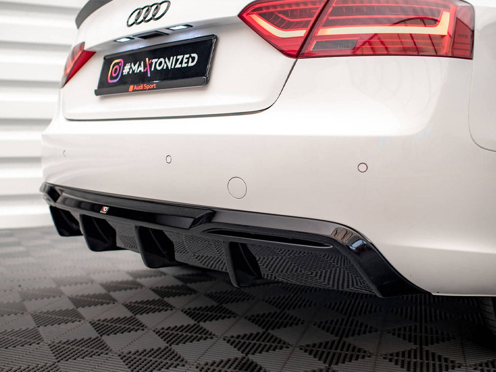 Maxton Design Rear Valance Audi A5 8t Facelift (Version With Dual Exhausts On One Side) - Wayside Performance 