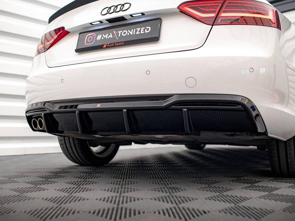 Maxton Design Rear Valance Audi A5 8t Facelift (Version With Dual Exhausts On One Side) - Wayside Performance 