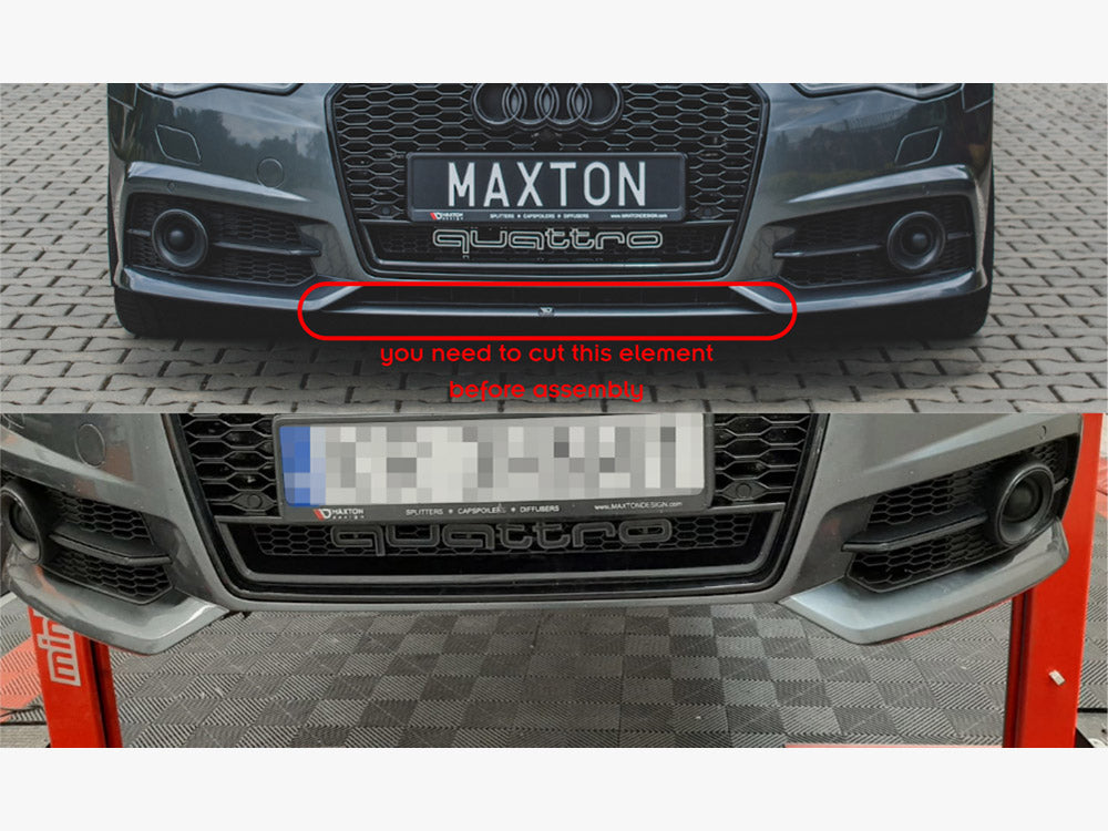 Maxton Design Front Splitter Audi S6 / A6 S-Line C7 Facelift - Wayside Performance 