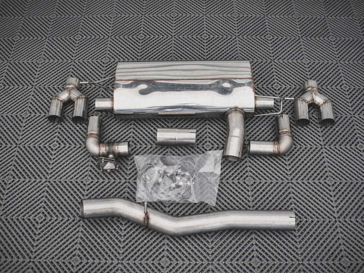 Carbon Fiber Rear Diffuser V.1 + Milltek Sport Exhaust Bmw 1 F40 M-pack / M135i - Wayside Performance 
