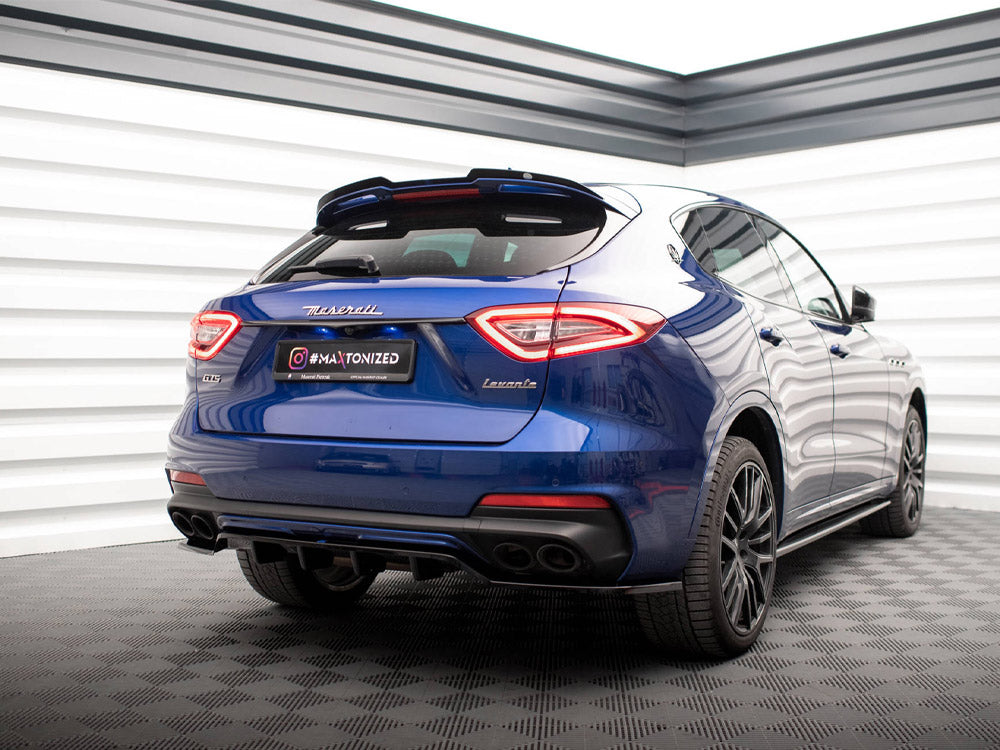 Maxton Design Spoiler CAP for Maserati Levante Mk1, body and styling accessory, shown on a white vehicle body.