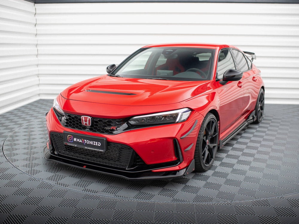 Maxton Design Front Splitter V.1 + Flaps Honda Civic Type-R Mk 11 - Wayside Performance 
