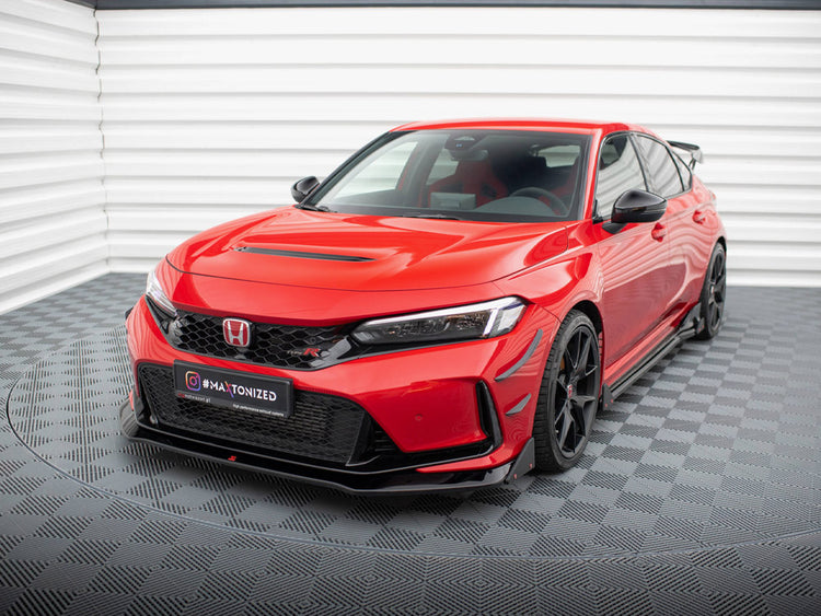 Maxton Design Front Splitter V.1 + Flaps Honda Civic Type-R Mk 11 - Wayside Performance 