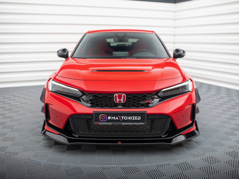 Maxton Design Front Splitter V.1 + Flaps Honda Civic Type-R Mk 11 - Wayside Performance 