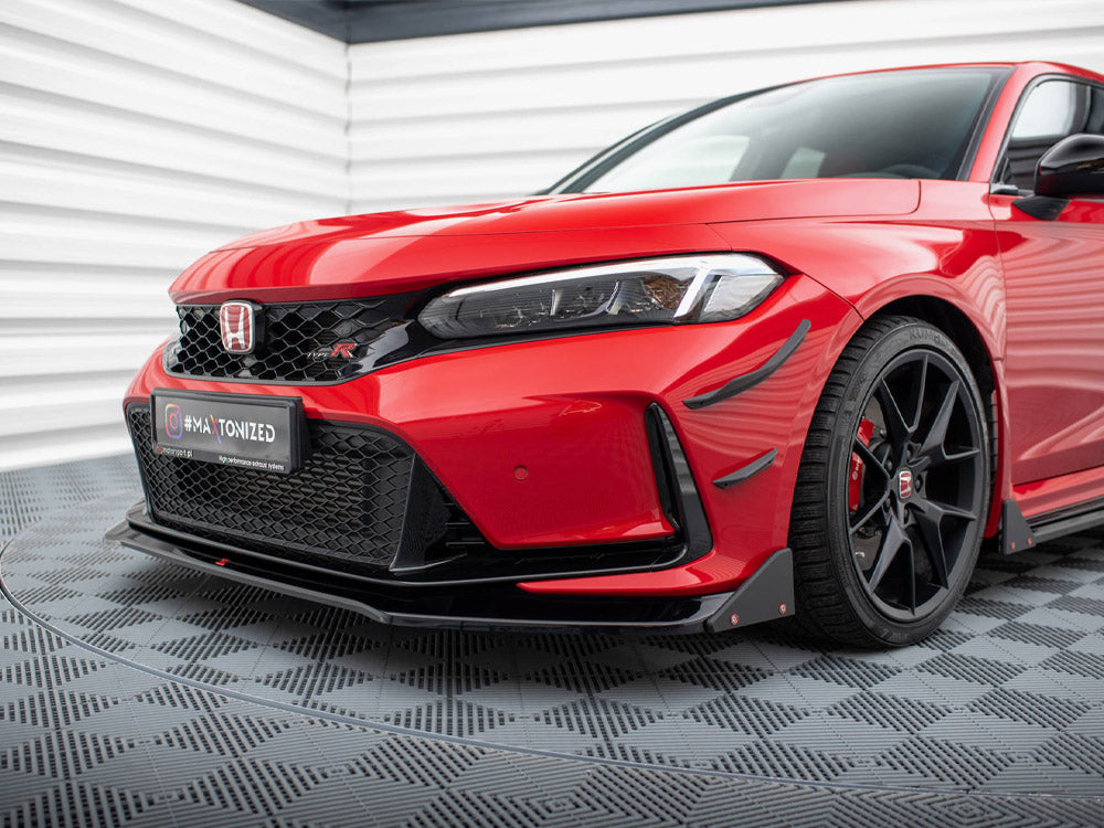 Maxton Design Front Splitter V.1 + Flaps Honda Civic Type-R Mk 11 - Wayside Performance 