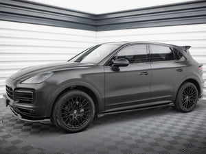 Maxton Design Porsche Cayenne Sport Design side skirt diffusers V.1 for SUV and coupe models, featuring sleek body styling details.