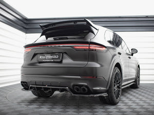 Maxton Design Porsche Cayenne Sport Design Mk3 rear central splitter with vertical bars, body and styling accessory, MAXTON® DESIGN.