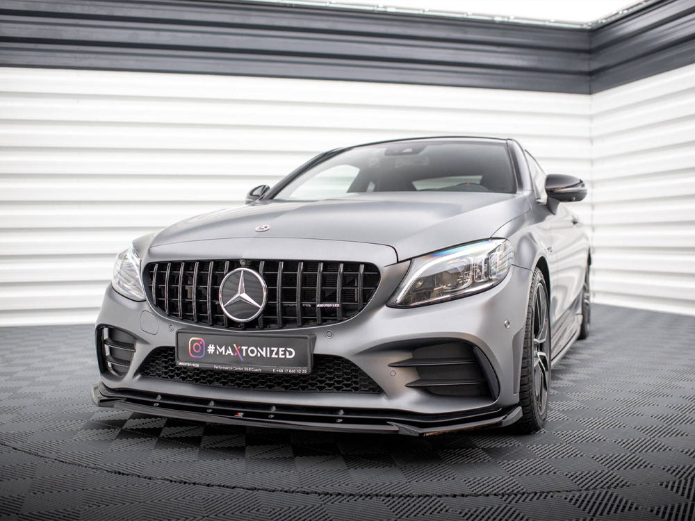 Maxton Design Front Splitter V.2 Mercedes-AMG C43 Coupe / Sedan C205 / W205 Facelift