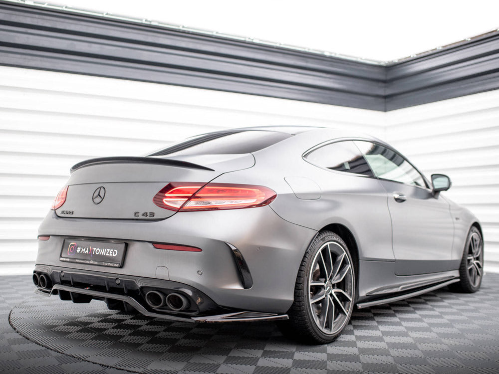 Maxton Design Rear Splitter (Vertical Bars) Mercedes-AMG C43 Coupe / Cabrio C205 Facelift / A205 Facelift