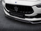 Maxton Design Front Splitter V.2 for Maserati Ghibli Mk3 Facelift, body styling part, black aerodynamic front splitter.