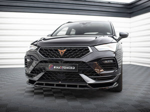 Maxton Design front splitter for Cupra Ateca Mk1 Facelift, body and styling accessory, black aerodynamic car body part