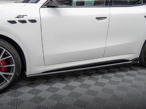 Maxton Design Maserati Grecale GT side skirts diffuser for Modena Mk1, sleek body styling part in black with aerodynamic design.